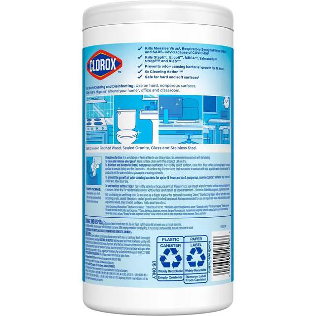 Alt view image 6 of 6 - Clorox Disinfecting Wipes Limited Edition Back to School, Bleach Free, Fresh Scent, 75 Count
