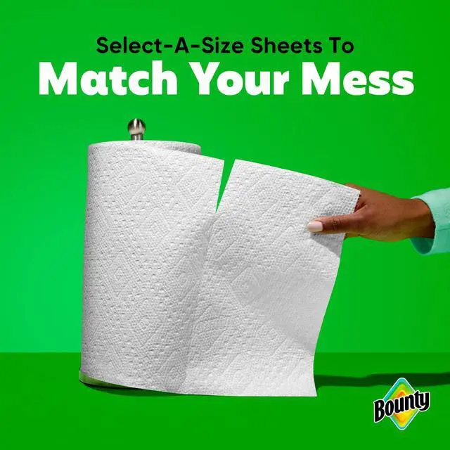 Alt view image 5 of 6 - Bounty Paper Towels Select-A-Size White, 1 Mega Roll, 164 Sheets per Roll
