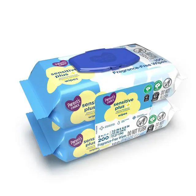 Alt view image 2 of 5 - Parent's Choice Sensitive Plus Baby Wipes, 200 Count