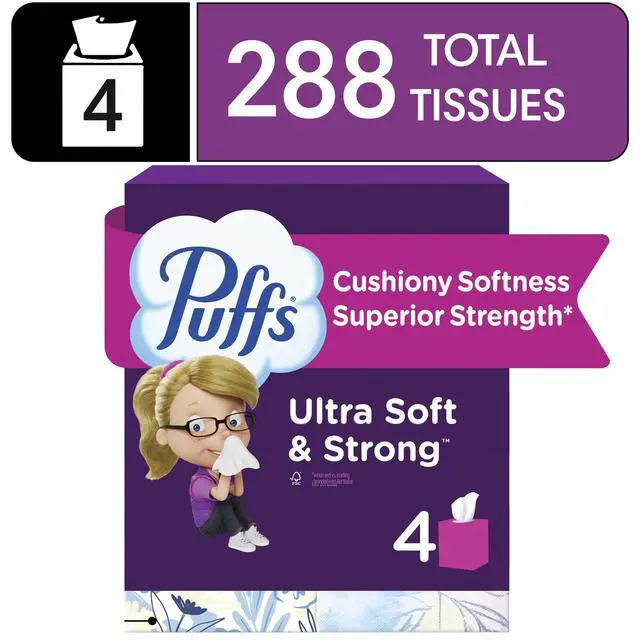 Alt view image 5 of 6 - Puffs Ultra Soft Facial Tissues, 4 Count