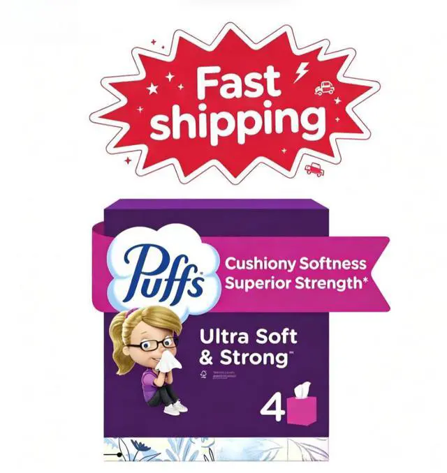 Main image of Puffs Ultra Soft Facial Tissues, 4 Count
