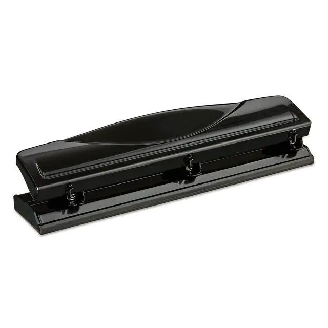 Alt view image 3 of 4 - Pen+Gear 3-Hole Punch, 12 Sheet Capacity, Black