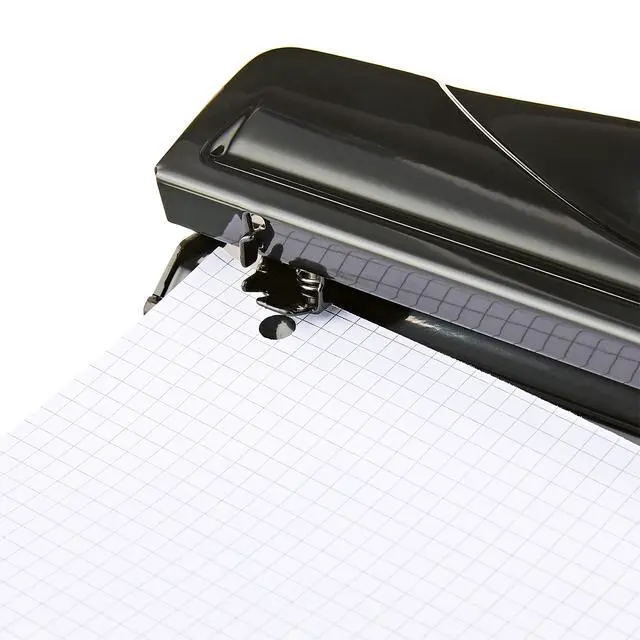 Alt view image 4 of 4 - Pen+Gear 3-Hole Punch, 12 Sheet Capacity, Black