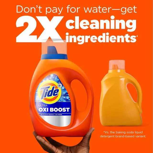Alt view image 3 of 7 - Tide Laundry Detergent Liquid with Ultra Oxi Boost, Advanced Stain Remover, 27 fl oz, 19 Loads