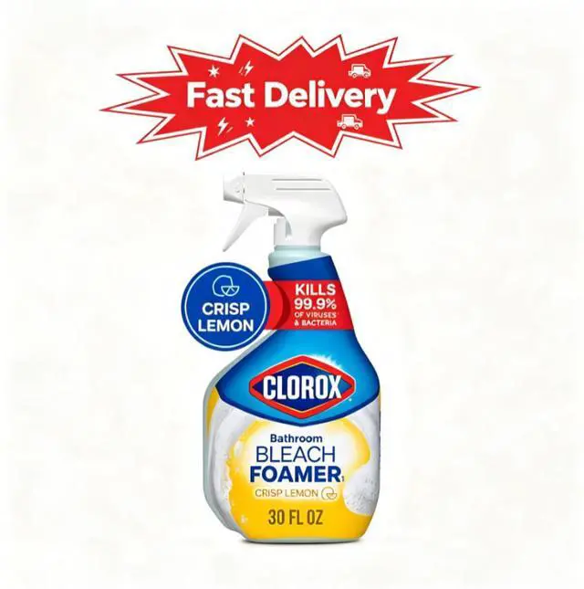 Main image of Clorox Bleach Foamer Bathroom and Shower Cleaner Spray, Crisp Lemon, 30 fl oz
