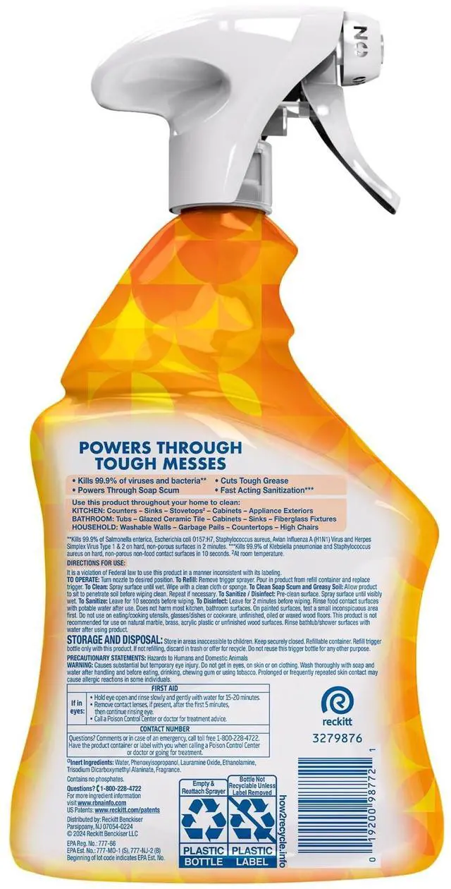 Alt view image 3 of 7 - Lysol Brand New Day All Purpose Cleaner Mango & Hibiscus, Deep Clean 32 fl oz