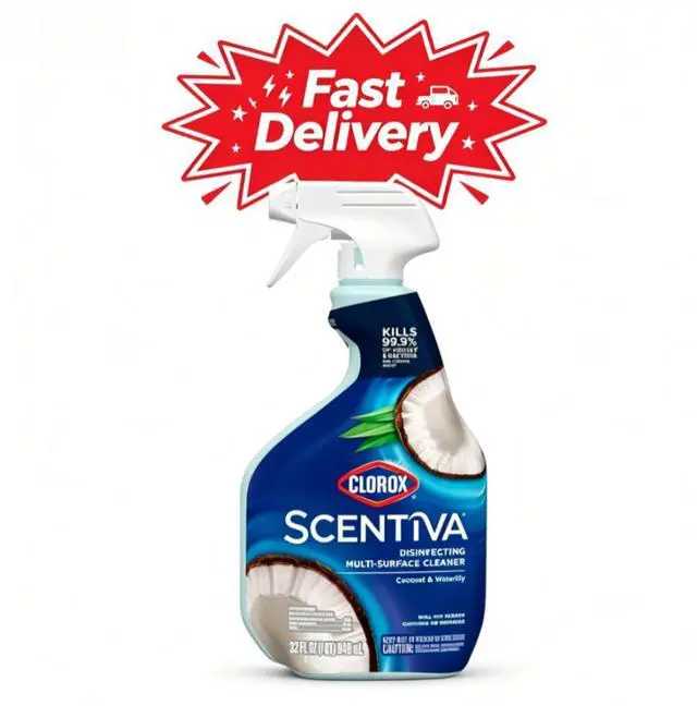 Main image of Clorox Scentiva Disinfecting Multi-Surface Cleaner Spray, Coconut & Waterlily, 32 fl oz