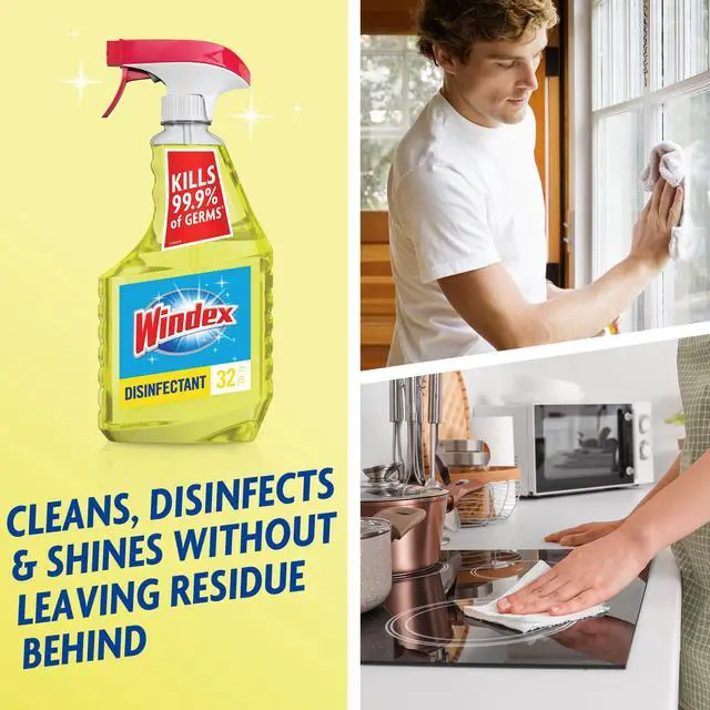 Alt view image 4 of 7 - Windex Multi-Surface, Disinfectant, and All-Purpose Cleaner, Spray Bottle, Citrus Scent, 32 fl oz