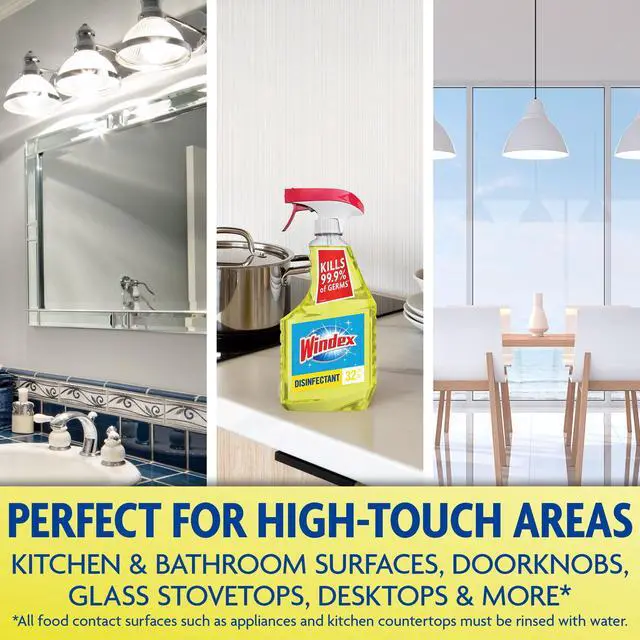 Alt view image 6 of 7 - Windex Multi-Surface, Disinfectant, and All-Purpose Cleaner, Spray Bottle, Citrus Scent, 32 fl oz