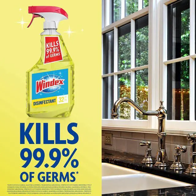 Alt view image 7 of 7 - Windex Multi-Surface, Disinfectant, and All-Purpose Cleaner, Spray Bottle, Citrus Scent, 32 fl oz