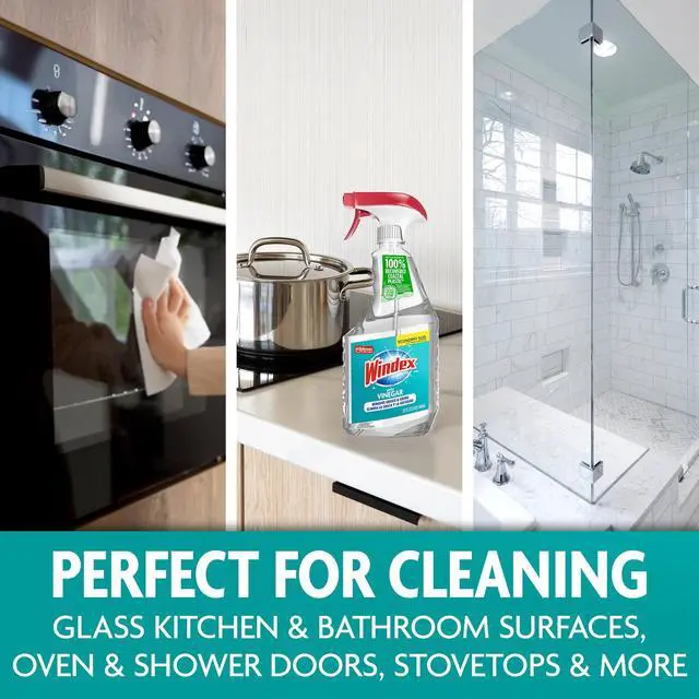 Alt view image 5 of 7 - Windex with Vinegar Glass, Window, Mirror, and Glass Stove Top Cleaner, Spray Bottle, 32 fl oz