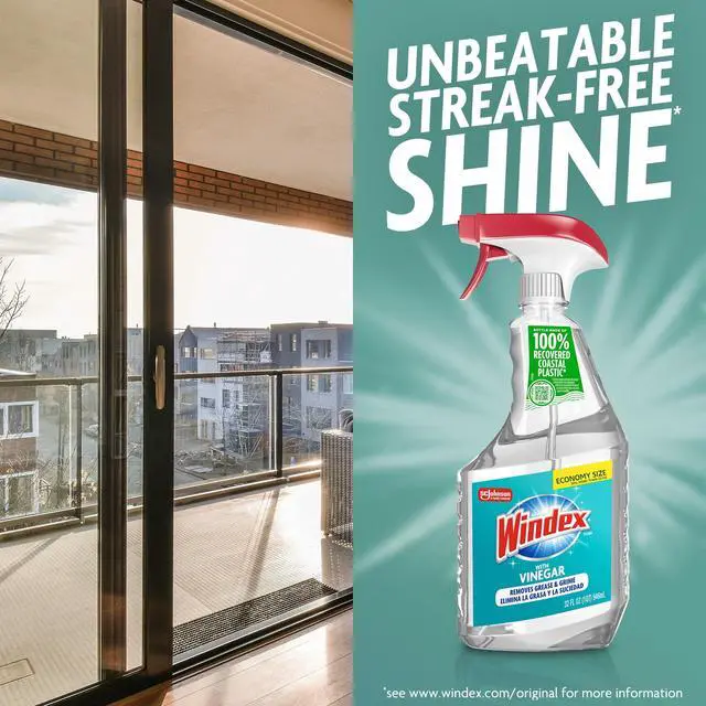 Alt view image 6 of 7 - Windex with Vinegar Glass, Window, Mirror, and Glass Stove Top Cleaner, Spray Bottle, 32 fl oz
