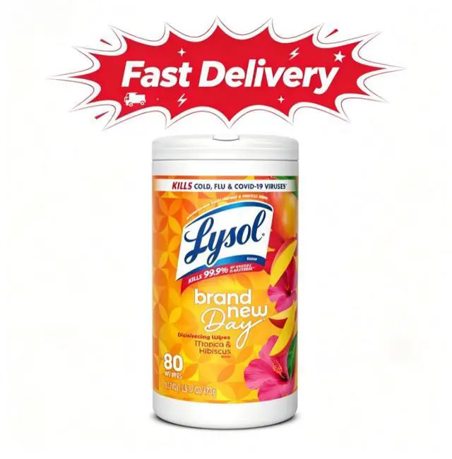 Main image of Lysol Disinfecting Wipes, All Purpose Cleaner, Multi Surface Antibacterial Cleaning Wipes, Cleaning Supplies, Mango & Hibiscus Scent, 80 Count