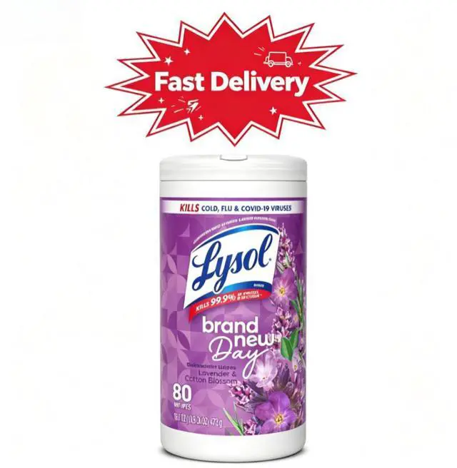 Main image of Lysol Disinfecting Wipes, All Purpose Cleaner, Multi Surface Antibacterial Cleaning Wipes, Cleaning Supplies, Lavender & Cotton Blossom Scent, 80 Count