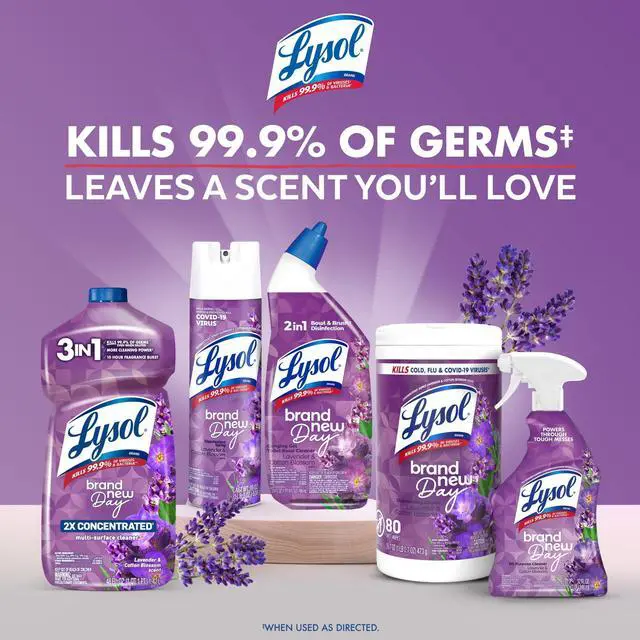 Alt view image 2 of 7 - Lysol Disinfecting Wipes, All Purpose Cleaner, Multi Surface Antibacterial Cleaning Wipes, Cleaning Supplies, Lavender & Cotton Blossom Scent, 80 Count