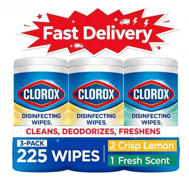 Main image of Clorox Disinfecting Cleaning Wipes Back to School Variety Pack, 75 Count, Pack of 3