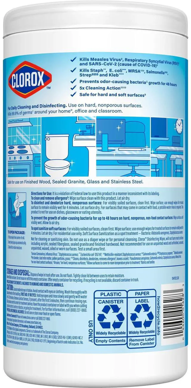 Alt view image 3 of 7 - Clorox Disinfecting Wipes Limited Edition Back to School, Bleach Free, Crisp Lemon, 75 Count