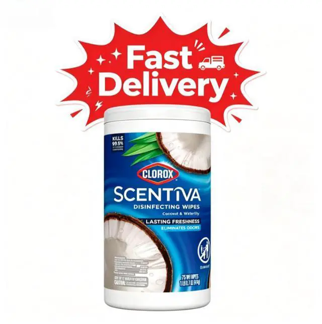Main image of Clorox Scentiva Bleach-Free Cleaning Wipes, Coconut and Waterlily, 75 Count