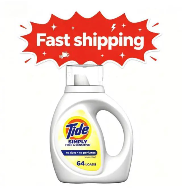 Main image of Tide Simply Liquid Laundry Detergent, Free & Sensitive, 84 fl oz, 64 Loads