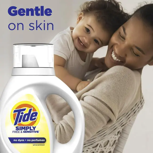 Alt view image 6 of 6 - Tide Simply Liquid Laundry Detergent, Free & Sensitive, 84 fl oz, 64 Loads