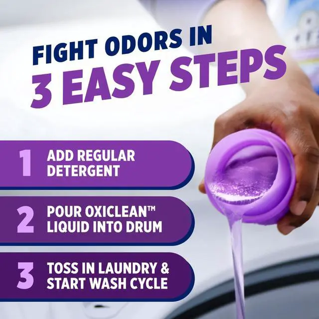 Alt view image 3 of 6 - OxiClean Odor Blasters Odor and Stain Remover Liquid Laundry Additive, 45 fl oz