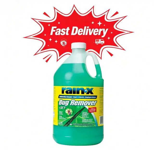 Main image of (2 pack) Rain-X Bug Remover Windshield Washer Fluid, 1 Gallon, Streak-Free with Water Beading
