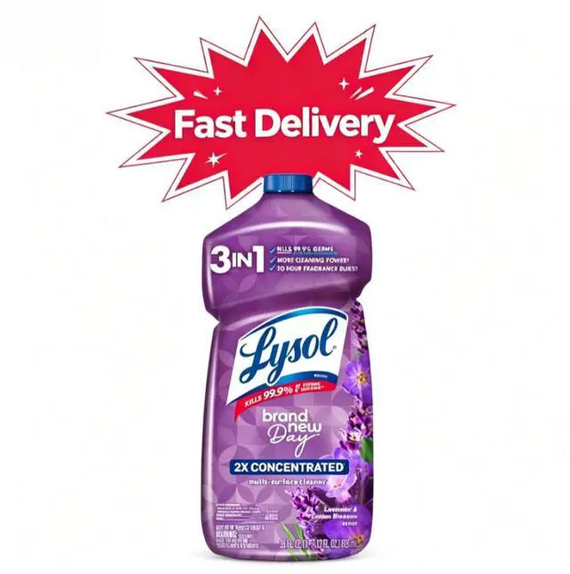 Main image of Lysol All Purpose Cleaner, 2X Concentrated Multi-Surface Disinfectant Floor Cleaner for Mopping Solution, for Bathroom & Kitchen, Lavender & Cotton Blossom, 28 fl oz