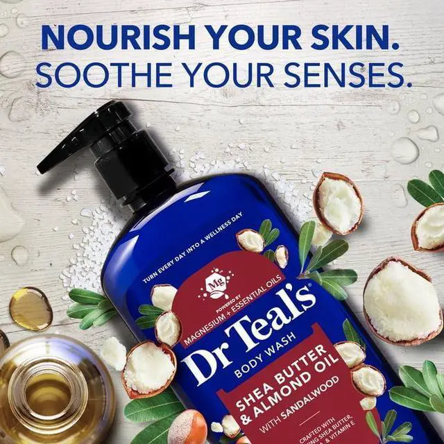 Alt view image 4 of 7 - Dr Teals Body Wash with Shea Butter & Almond and Pure Epsom Salt, 24 fl oz