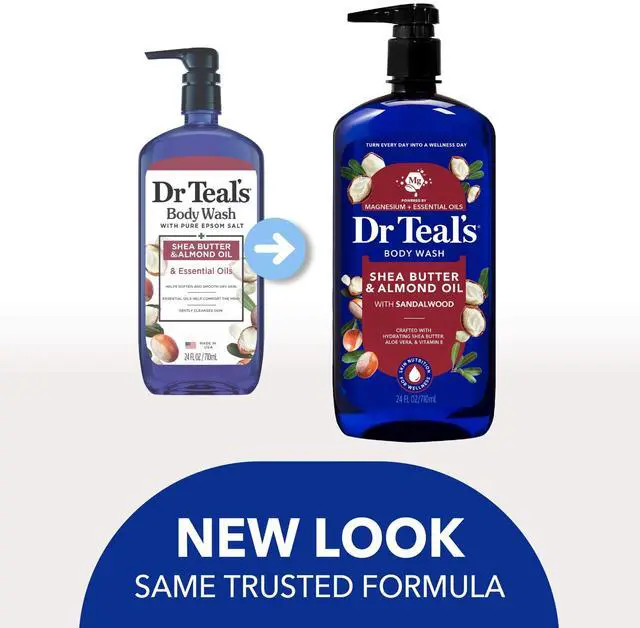 Alt view image 5 of 7 - Dr Teals Body Wash with Shea Butter & Almond and Pure Epsom Salt, 24 fl oz