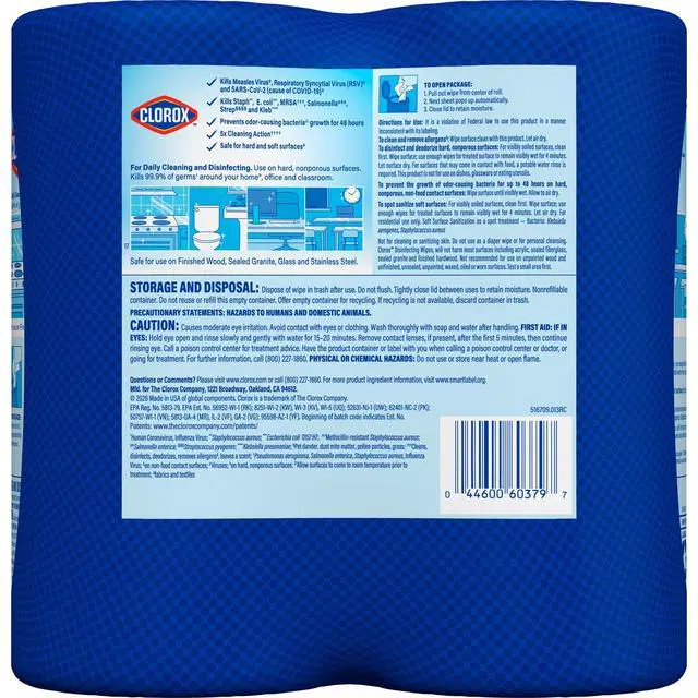 Alt view image 5 of 6 - Clorox Disinfecting Cleaning Wipes Back to School Variety Pack, 75 Count, Pack of 2