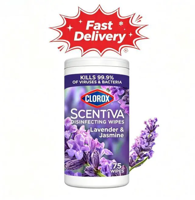 Main image of Clorox Scentiva Disinfecting Wipes, Lavender and Jasmine, 75 Count