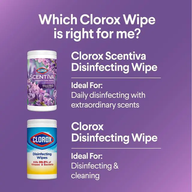 Alt view image 7 of 7 - Clorox Scentiva Disinfecting Wipes, Lavender and Jasmine, 75 Count