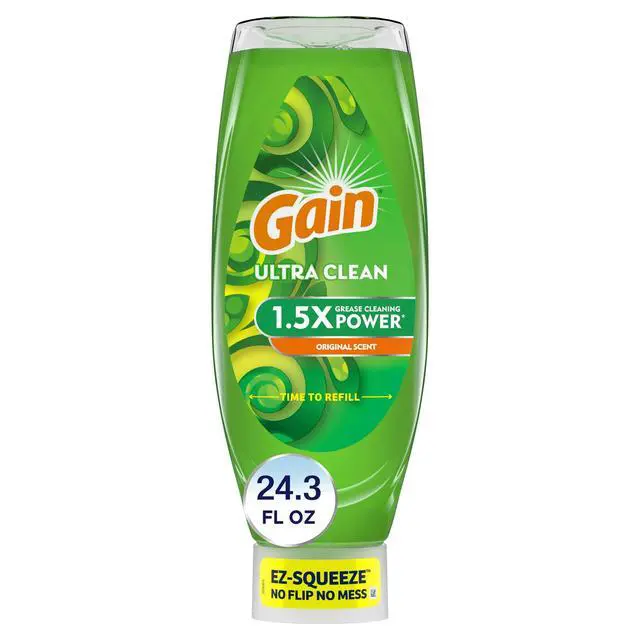 Alt view image 5 of 6 - (2 pack) Gain EZ-Squeeze Dishwashing Liquid Dish Soap, Original Scent, 24.30 fl oz