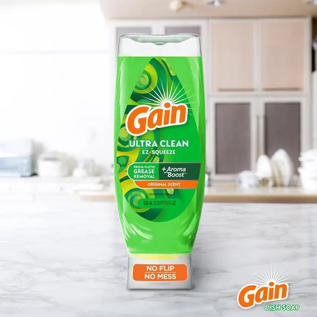Alt view image 3 of 6 - (2 pack) Gain EZ-Squeeze Dishwashing Liquid Dish Soap, Original Scent, 24.30 fl oz