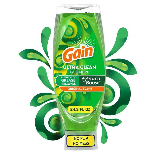 Alt view image 4 of 6 - (2 pack) Gain EZ-Squeeze Dishwashing Liquid Dish Soap, Original Scent, 24.30 fl oz