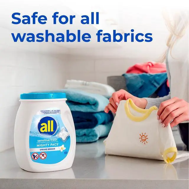 Alt view image 4 of 7 - all sensitive fresh MIGHTY PACS Spring Breeze Scented Laundry Detergent, 19 Count