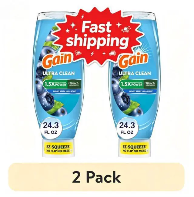 Main image of (2 pack) Gain EZ-Squeeze Dishwashing Liquid Dish Soap, Honeyberry Hula, 24.3 fl oz
