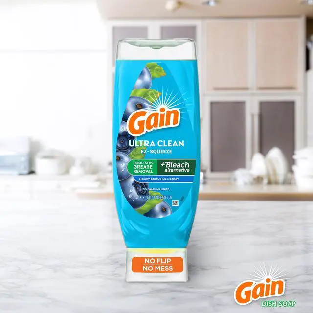 Alt view image 4 of 6 - (2 pack) Gain EZ-Squeeze Dishwashing Liquid Dish Soap, Honeyberry Hula, 24.3 fl oz