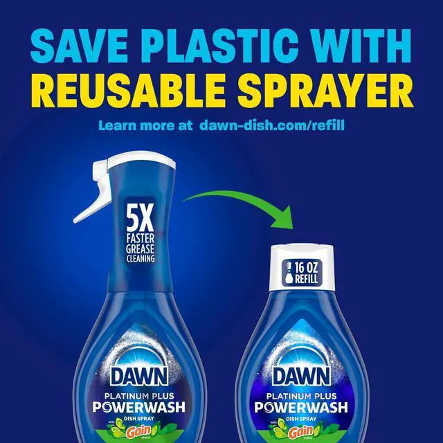 Alt view image 2 of 6 - Dawn Powerwash Spray, Dish Soap, Dishwashing Liquid, Gain Original, 1 Starter Kit, 16 Fl Oz