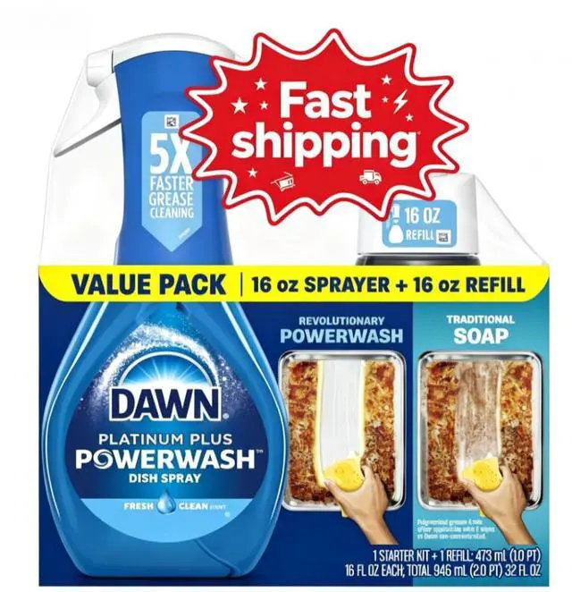 Main image of Dawn Platinum Powerwash Dish Spray, Fresh Scent Bundle SK + RF