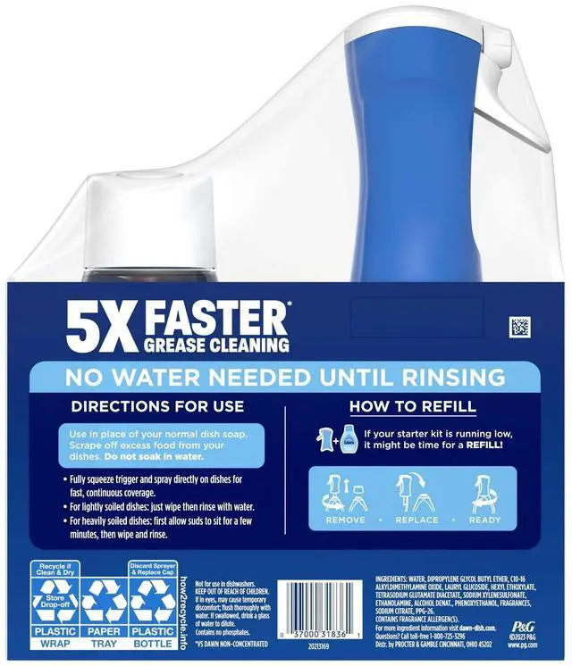 Alt view image 2 of 6 - Dawn Platinum Powerwash Dish Spray, Fresh Scent Bundle SK + RF