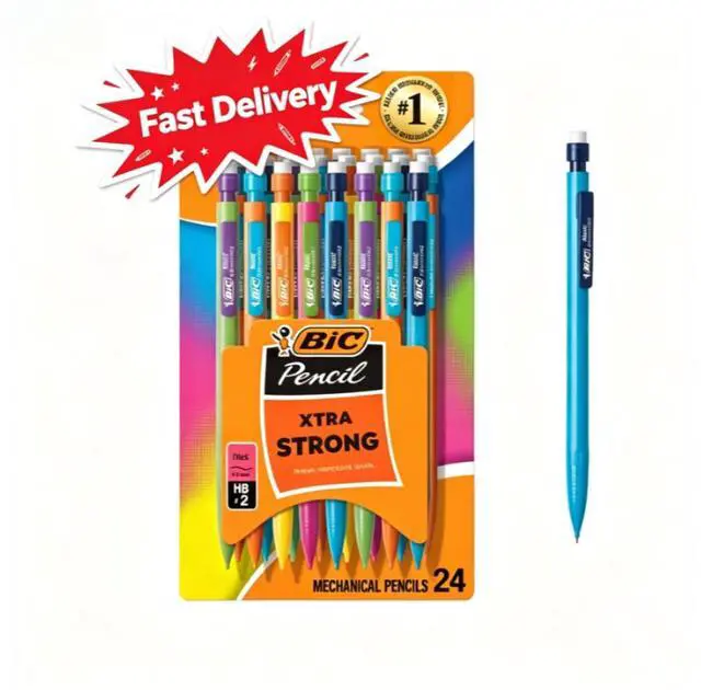 Main image of BIC Xtra Strong Mechanical Pencils, No. 2, Back to School Supplies, 0.9 mm, 24-Count