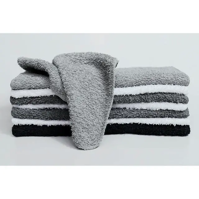 Alt view image 3 of 7 - Mainstays 18-Pack Washcloth Bundle, Grey Multi