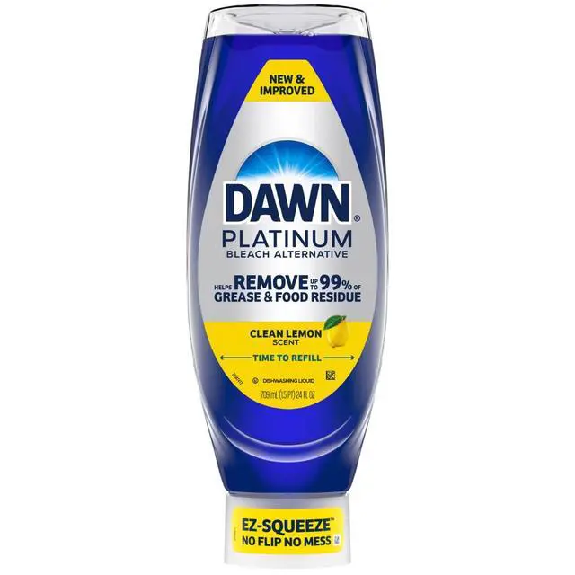 Alt view image 2 of 7 - Dawn Platinum EZ Squueze Dish Soap Bleach Alternative Clean Lemon,