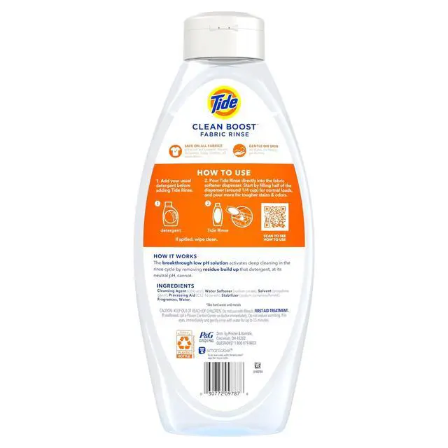 Alt view image 4 of 6 - Tide Clean Boost Fabric Softener Rinse, Removes Odors and Residues, Original Scent, 48 fl oz