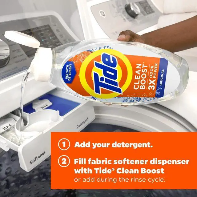 Alt view image 3 of 6 - Tide Clean Boost Fabric Softener Rinse, Removes Odors and Residues, Original Scent, 48 fl oz