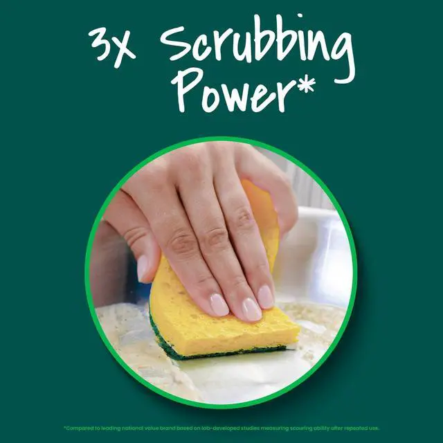 Alt view image 2 of 7 - (3 pack) Scotch-Brite Heavy Duty Cleaning Scrub Sponge, 3 Dish Sponges