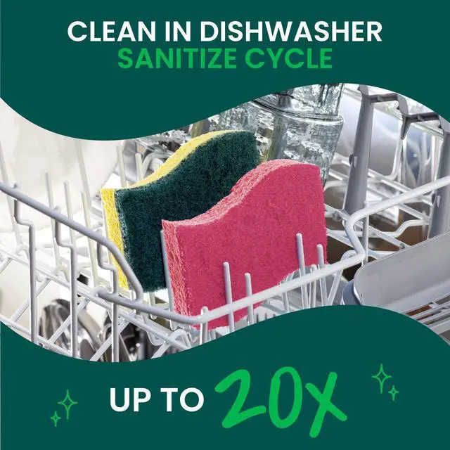 Alt view image 5 of 7 - Scotch-Brite Sponge for Delicate Surfaces, Gentle Safe Clean, 3 Scrubbers