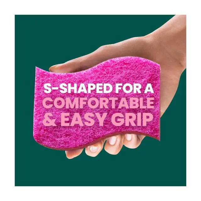 Alt view image 4 of 7 - Scotch-Brite Sponge for Delicate Surfaces, Gentle Safe Clean, 3 Scrubbers