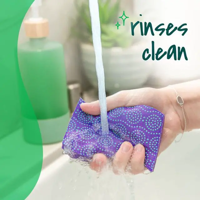 Alt view image 6 of 7 - Scotch-Brite Odor Resist Scrub Sponges, Non-Scratch, Rinses Clean, 3 Pack
